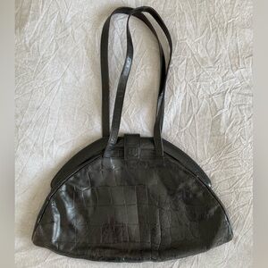 Enrico Coveri leather crocodile print purse
